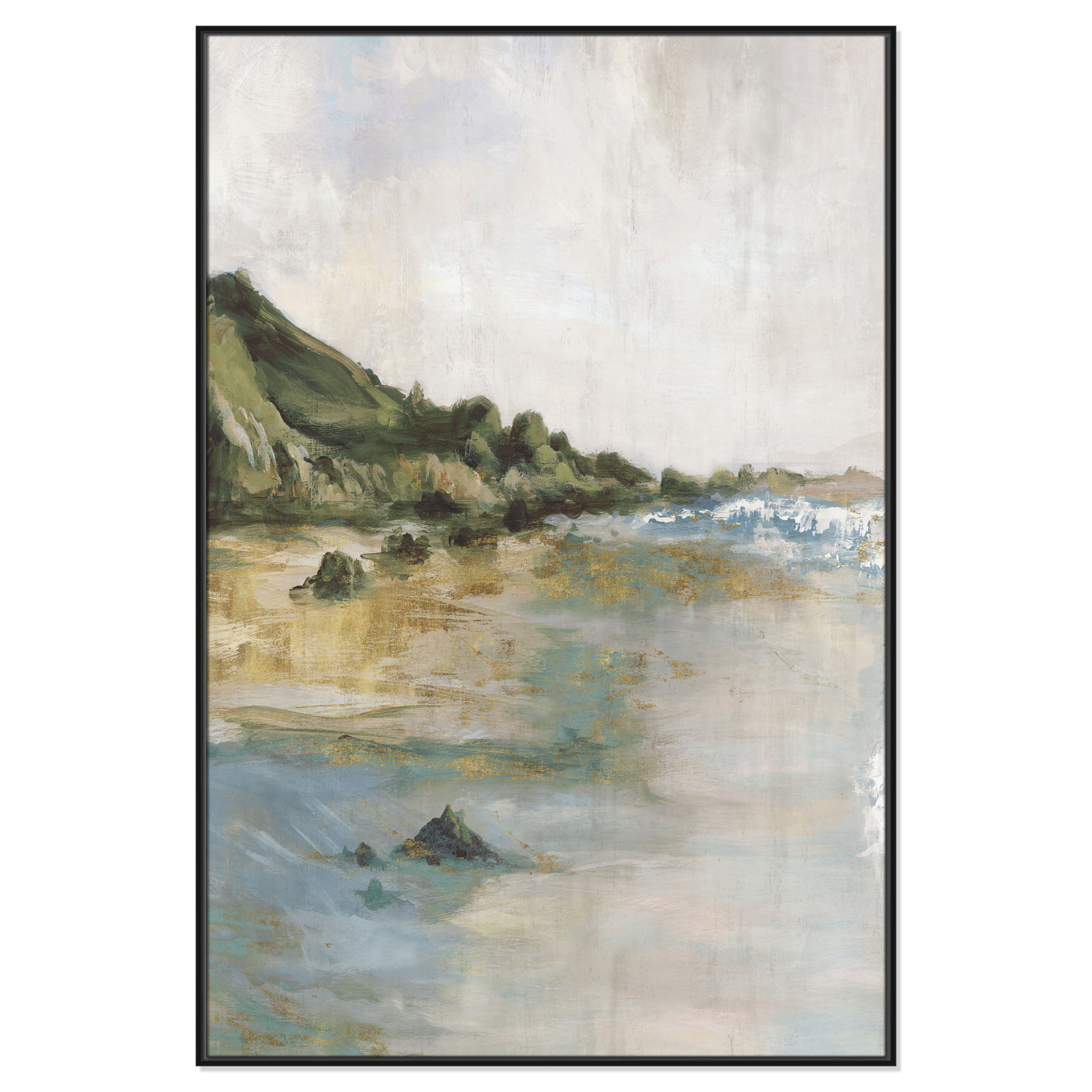 Tide’s Edge Print by , Black, 61.5" H x 41.5" W