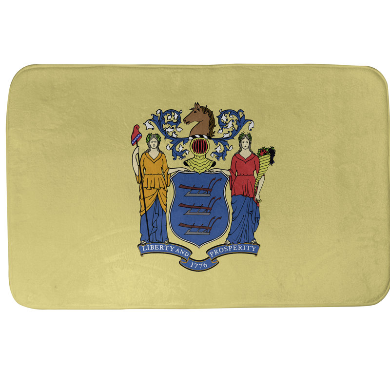 Tapis pour salle de bain new jersey flag Fawcett, l 21 po x L 34 po