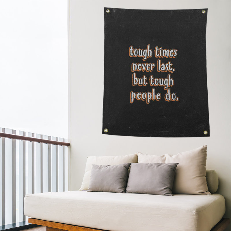 Tapisserie tableau noir en polyester rigide times quot, H 80 po x l 59 po, Orange