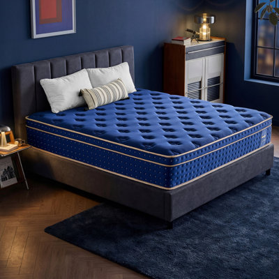 Euro Top Hybrid Mattress with Cooling Gel Memory Foam, Individually Wrapped Pocket Springs, Medium Firm Support, Adjustable Bed Frame Compatible, 12" Full XL