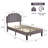Tamerlan Twin Size Set Upholstered Adjustable Headboard Noiseless Platform Bed-1215717289