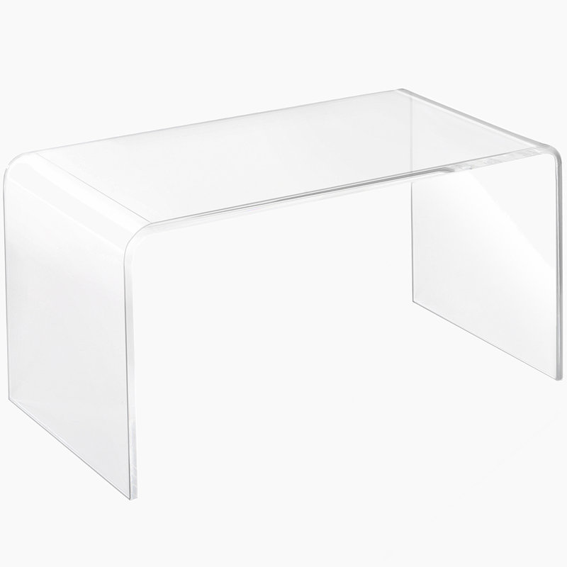 Table basse rectangulaire en acrylique 21 mm de long 21 po d'épaisseur à cascade épaisse