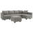Tremee U shaped Upholstered Modular Sectional Storage Sofa Couch-70975222