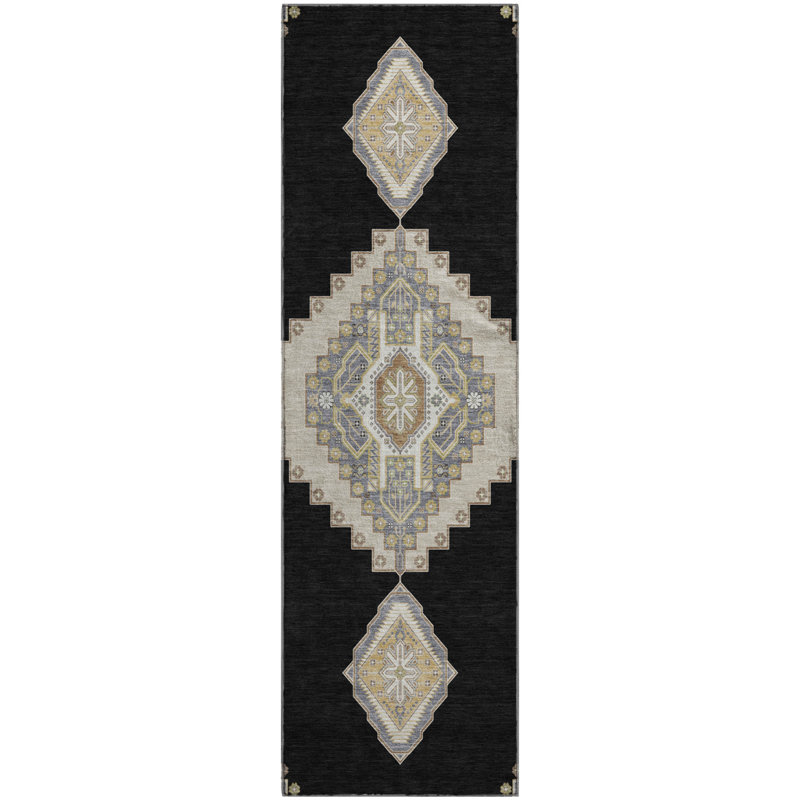 Premium Machine Washable Colmenero AMF1014 Oriental Rug, Runner 2'3" x 7'6"