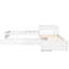 Lit plateforme simple en L blanc avec bureau intégré et lit gigogne - Construction en pin pour plusieurs utilisateurs et familles de bois solides