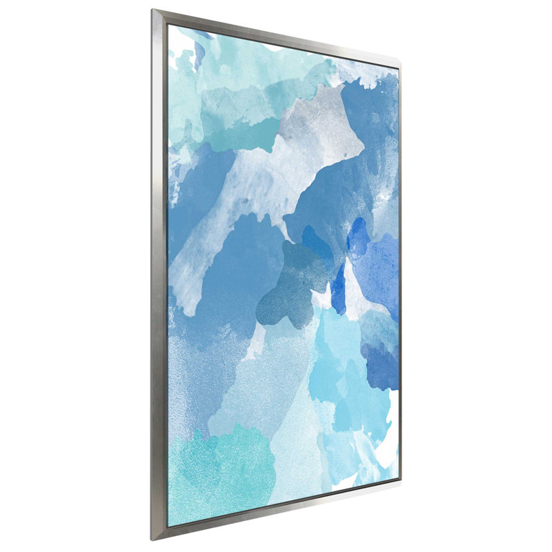 «Blue Skies», impression, H 51,5 po x l 31,5 po x P 2 po, Cadre flottant argent
