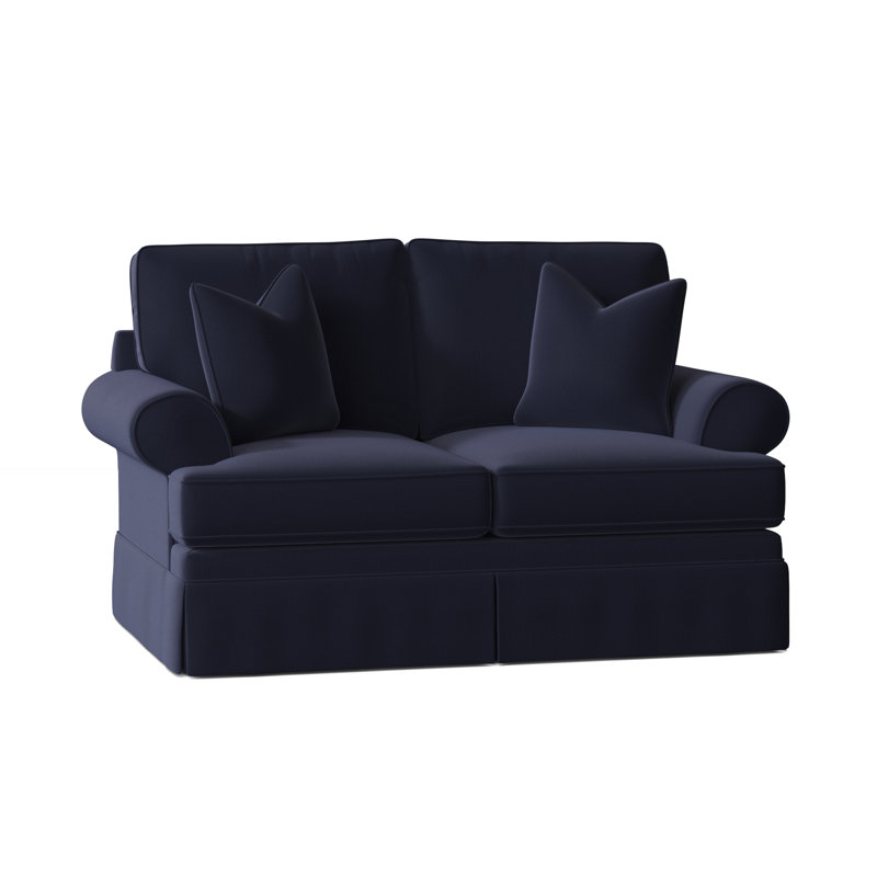 Atterbury 68" Flared Arm Loveseat, Canvas Navy Sunbrella® Canvas