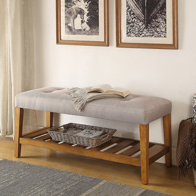 Banc de siège rembourré en chêne touffeté