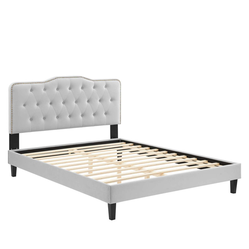 Modway Amber Platform Bed, Light Gray, King