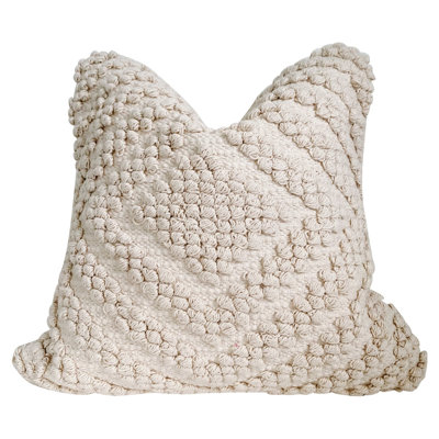 Housse pour coussin décoratif neutre Boho Pillows 18 po x 18 po