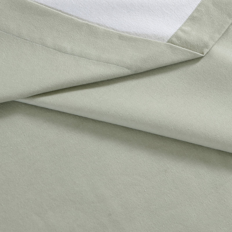 Green Cotton Flannel Full Sheet Set with Deep Pockets