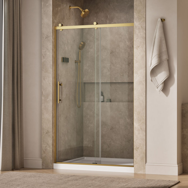 RELY 3/8 SHOWER DOOR 77X48 HDL,SN