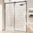 56"-60"W X 76"H Single Sliding Shower Door Soft Close With 1/4" Clear Tempered Glass