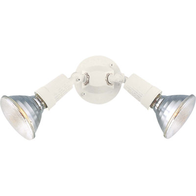 2-Light Outdoor White Flood Spot Light