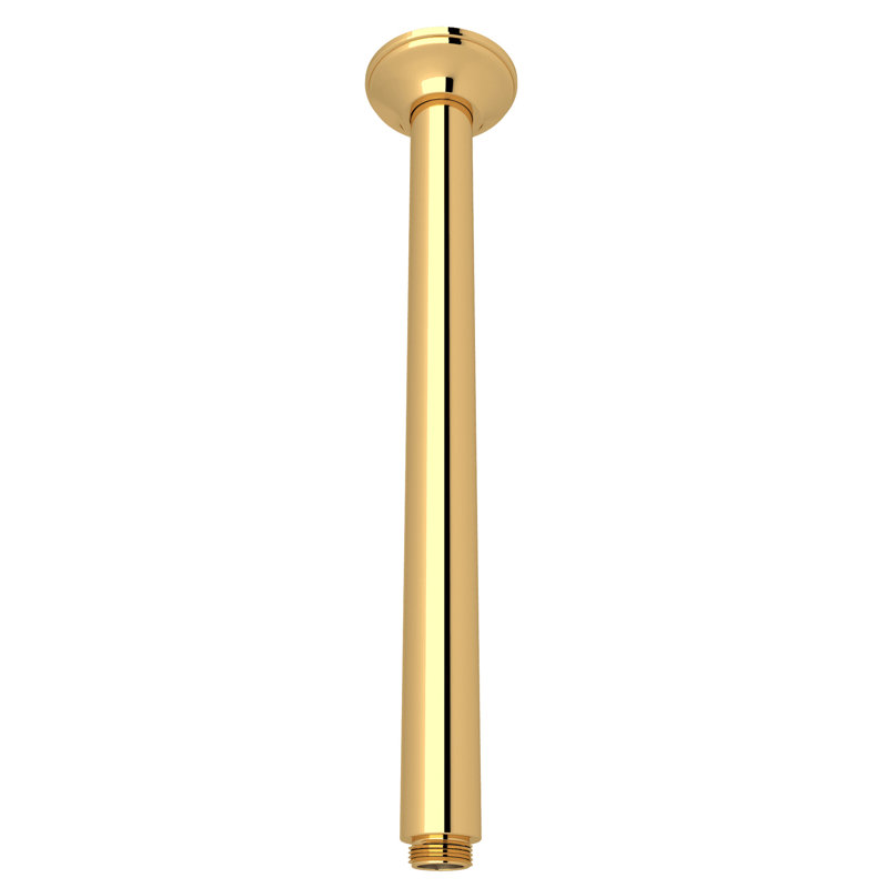 12 5/8" Ceiling Shower Arm, Italian Brass