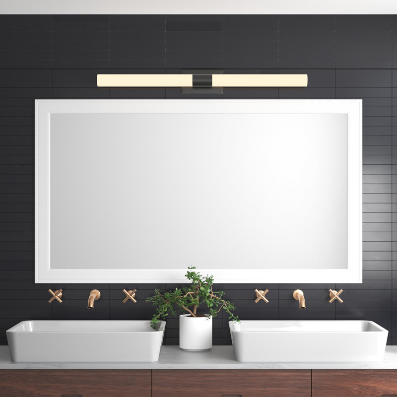 Miroir de salle de bain Kozan, 39 po x 69,5 po, Blanc
