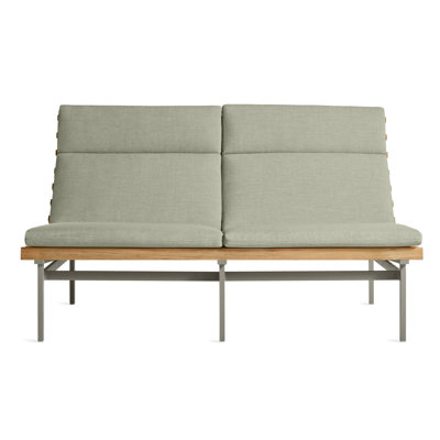 Perch 59'' Wide Powder Coated Aluminum Loveseat with Cushions