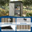Remise de rangement extérieure, remise à outils de jardin avec toit incliné et double porte verrouillable-125302118