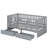 Daybed With Fence Guardrails And 2 Drawers, Split Into Independent Floor Bed & Daybed-1035858414