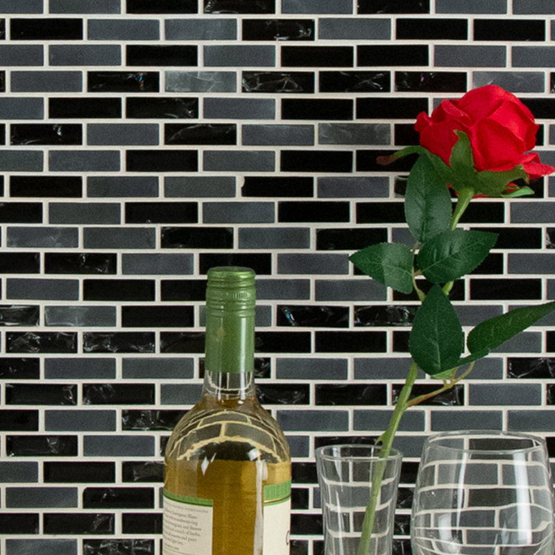 Onyxa 12 in. x 12 in. Glossy Glass Mosaic Wall Tile