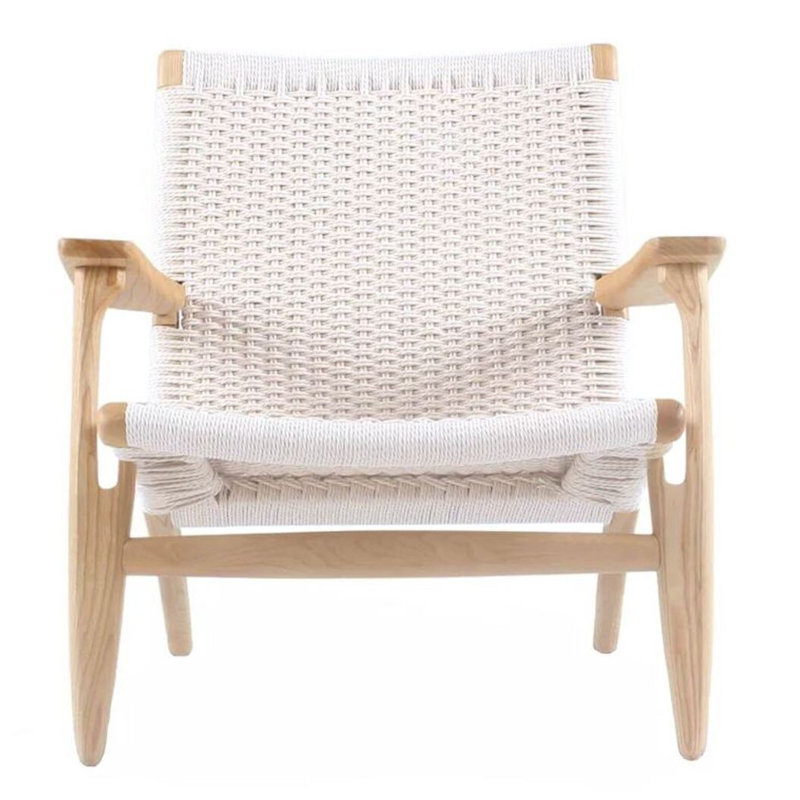 Fauteuil de 27,5 po Marillany, Naturel, Filet beige