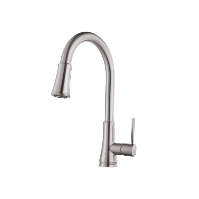 Pull Down Single Handle Kitchen Faucet, Stainless Steel