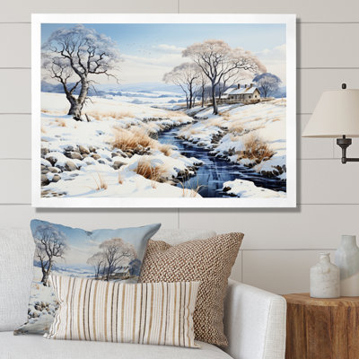 Snow River Winters Solitude sur toile
