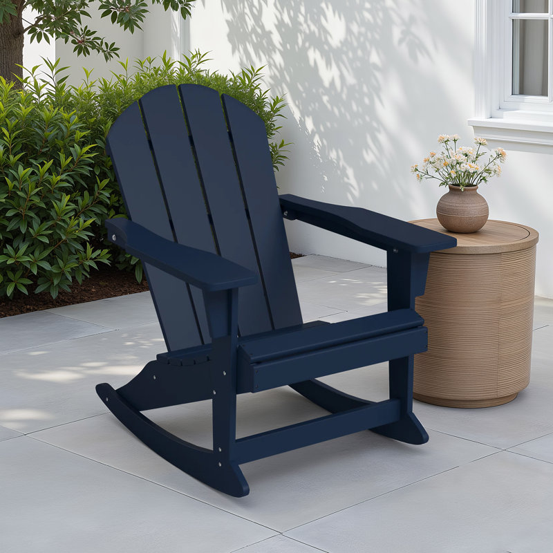 Chaise Adirondack berçante en PEHD Laguna, Marine
