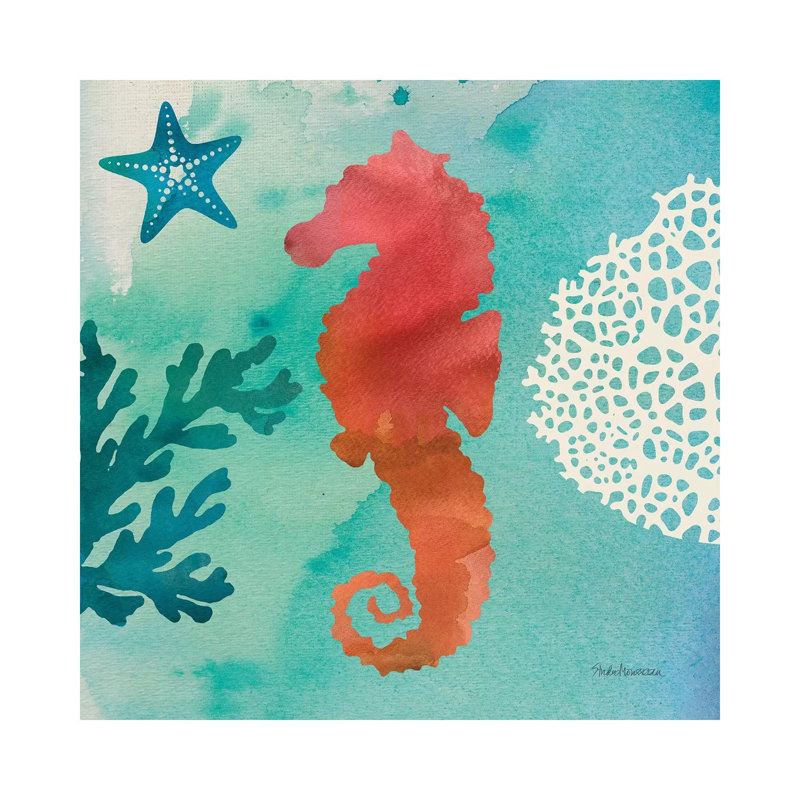 Under the Sea I 1 Piece Wrapped Canvas Painting, 93.98 cm H x 93.98 cm W x 1.91 cm D