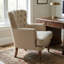 Fauteuil à oreilles avec cadre en bois massif-1957633973