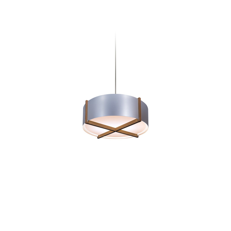 Plura 1 - Light LED Pendant, Brushed Aluminum, 3000, Walnut