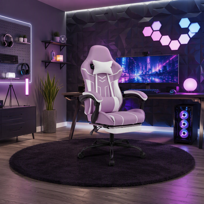 Rebrilliant Leather Gaming Chair