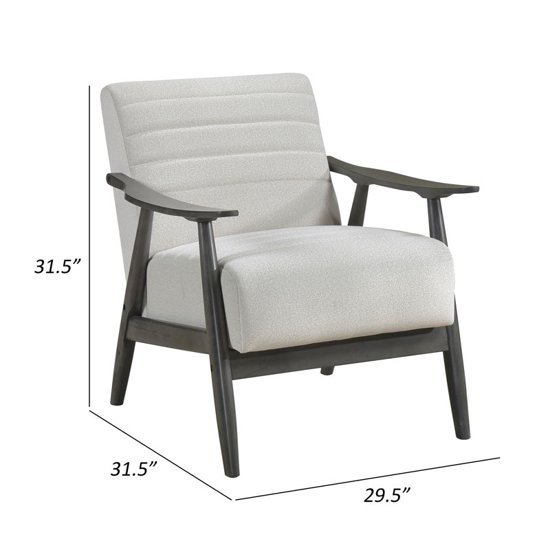 Fauteuil long en velours 31,5 po Longbons, Velours blanc