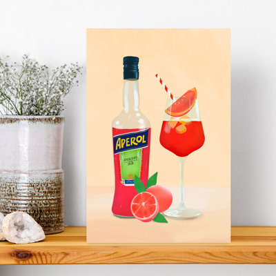 Aperol Spritz Vibrant Contemporary Fruit Summer Wall Art