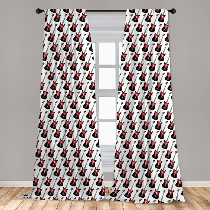 Ajhar Semi Sheer Curtain Pair, Width 75 x Drop 245cm