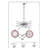 Beşir 12 - Light Dimmable Sputnik Modern Linear Chandelier