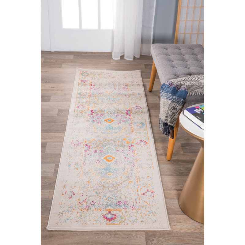Azulejos Oriental Indoor Rug, Runner 2' x 7'