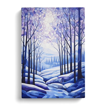 Winter Landscape Cubism No.2 - Wrapped Canvas
