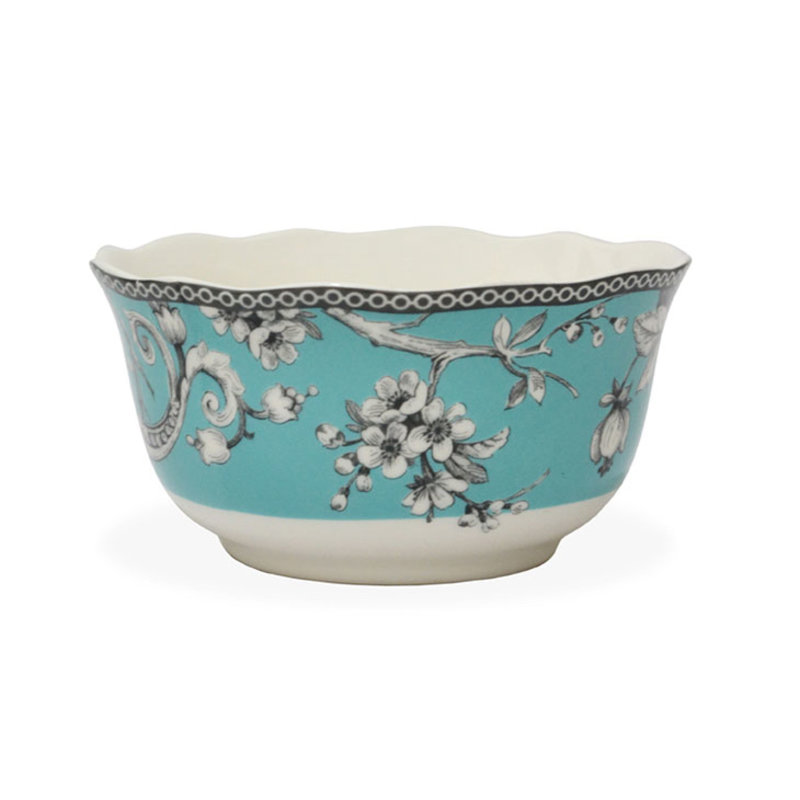 222 Fifth Adelaide 16-Piece Porcelain Floral Dinnerware Set - Service For 4, Turquoise