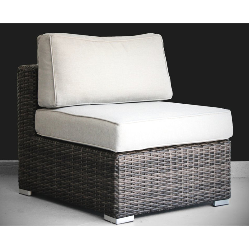 Patio brun sans accoudoirs 2 - 2 chaises, 4 coussins en mousse, housses amovibles toutes saisons lavables à la machine, structure en aluminium, tissu, support durable