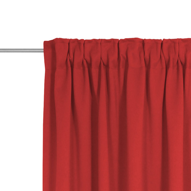 Newbury Room Darkening Single Curtain Panel, 130cm Width x 405cm Drop, Red