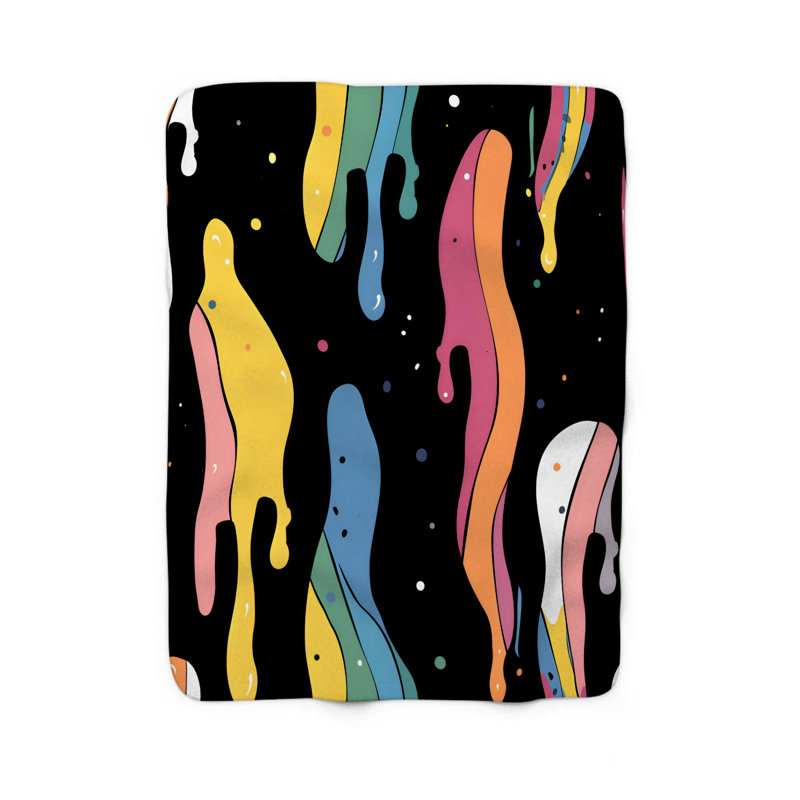 Couverture en sherpa Rainbow Premium 1 pièce Rainbow, Lit simple