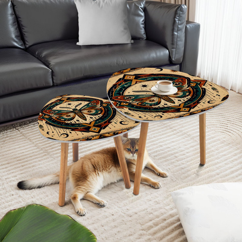 Ensemble de 2 tables basses gigognes Triangle