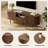 63'' Fluted Tv Stand With Curved Sliding Tambour Doors