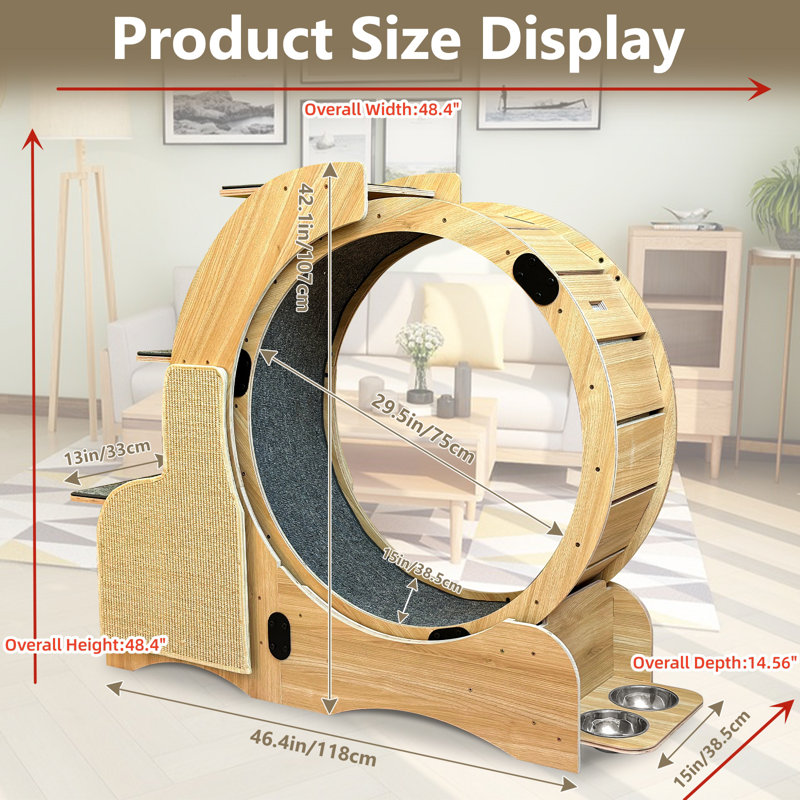 48.4" Texhoma Cat Tree(1 Scratching Pad,Left)