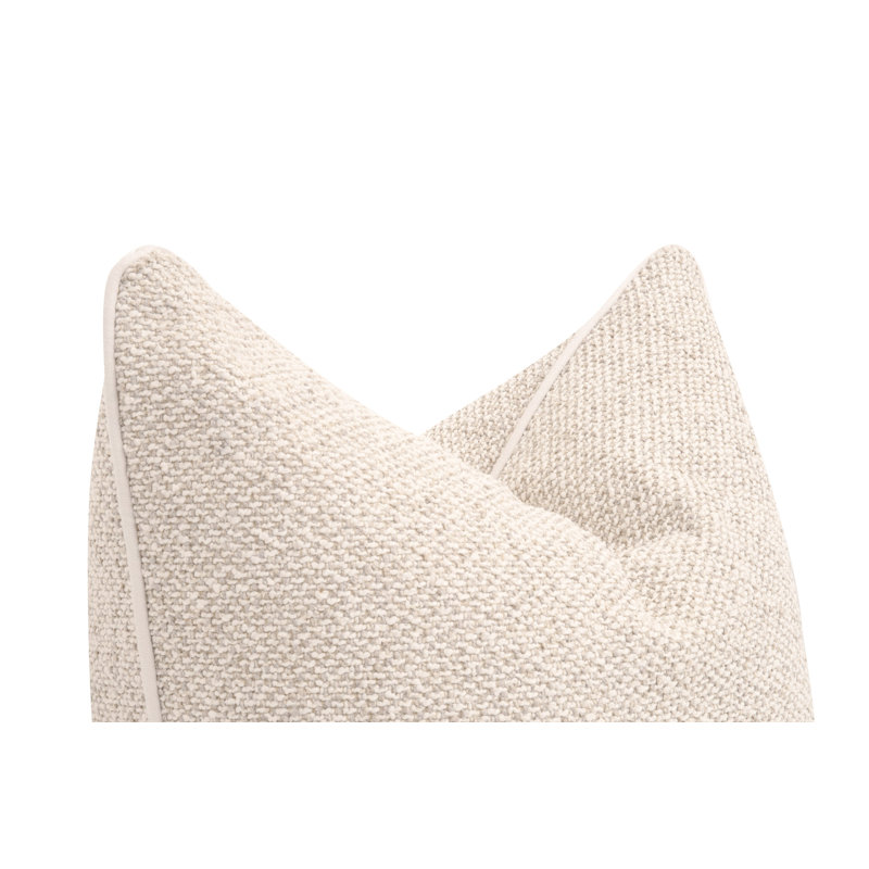 Beige 22" Square Linen Performance Pillow Set