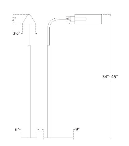 Studio Task Floor Lamp, Bronze