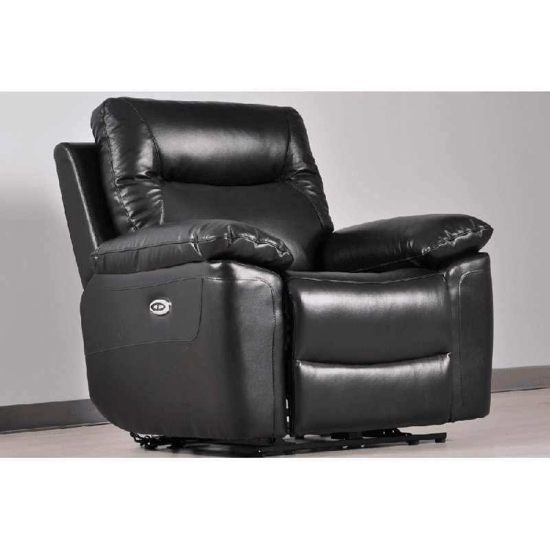 Celarian Genuine Leather Electric Power Recliner Armchair, Black