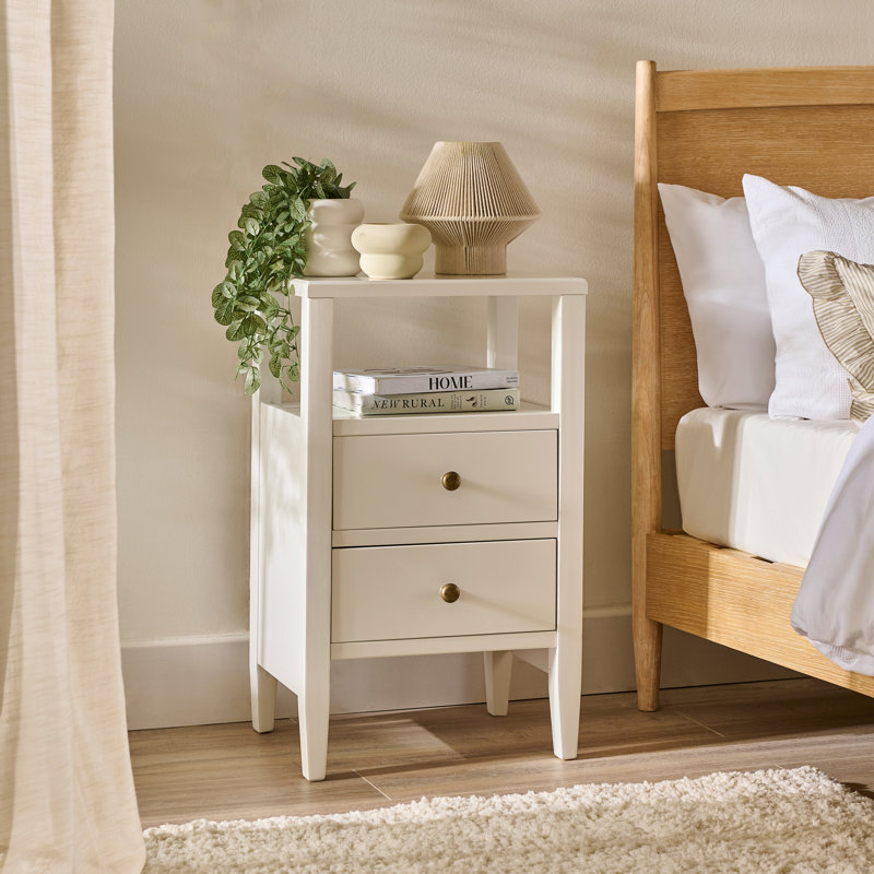 45cm W Manufactured Wood Bedside Table