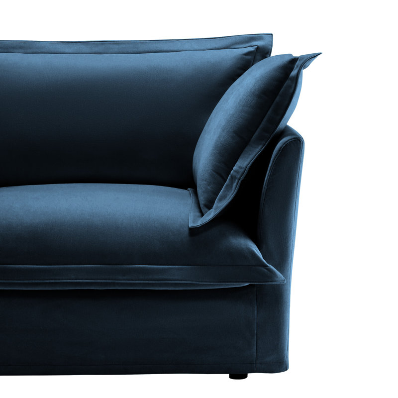 De 2 fauteuils - chenille bleue, siège profond relax confortable pour le salon, la chambre à coucher, l'espace de travail en chenille, la chambre de luxe et au-delà des coussins moelleux, fabrication